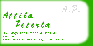 attila peterla business card